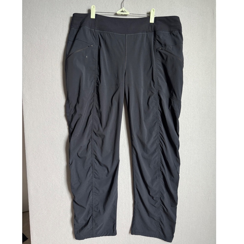 Prana Halle Jogger Pants Womens XXL Black Hiking Ruched Outdoor Regular Fit